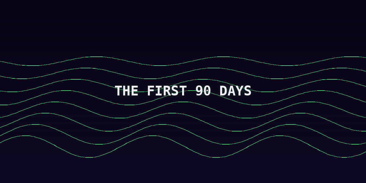 The first 90 days section image