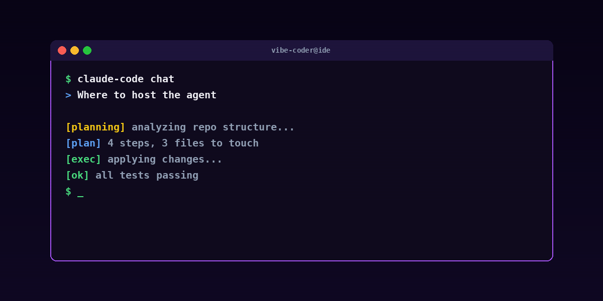 Where to host the agent section image