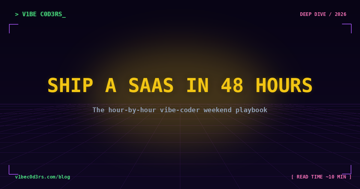 Ship a SaaS in 48 hours retro deep-dive cover