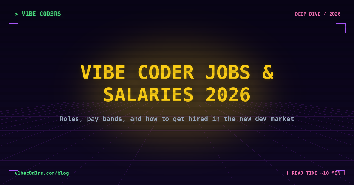 Vibe coder jobs and salaries 2026 retro deep-dive cover