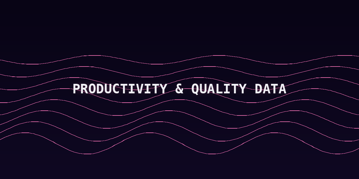 Productivity and quality data section image